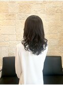 ゆるふわパーマ×セミロング【東川口　デジタルパーマ