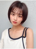 20代シースルーぱっつん前髪で可愛いショートヘア【浦和】