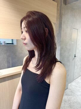 クス(KUsU) バタフライカット/ローズブラウン/ダークレッド