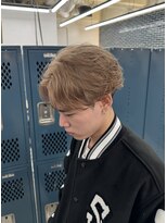 ステラ(STELLA)&nbsp;センターパート/ミルクティーベージュ/メンズハイトーンカラー