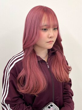 【ビフォーアフターあり】透明感ケアカラー/チェリーピンク