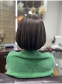 ボブ×縮毛矯正