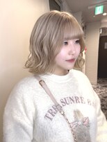 ラニシス ヘアー(Lanisis Hair)&nbsp;透明感たっぷりミルクティーベージュ★ボブ