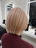 サンドレオ 新宿店(sand Leo)&nbsp;顔周りカット/縮毛矯正/ダークブラウン/コーラルピンク