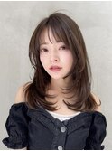クールショート/ピンクベージュ/カーテンバング/顔周り☆304
