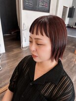 ラブヘアーグリーン(LOVEHAIRGREeN)&nbsp;切りっぱなしボブと毛先カラー