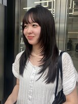 ザザ ZA/ZA 茗荷谷&nbsp;顔周りレイヤーロングレイヤーカットバタフライカット茗荷谷