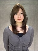 ハッシュカット/グレージュ/デザインカラー/表参道