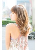 大人可愛いロングカール♪内巻き外国人風ブラウンアッシュ★