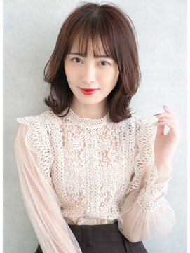 フレーム なんば店(FRAME) 【FRAMEなんば×全席個室】ゆるふわ小顔くびれ外はねミディ