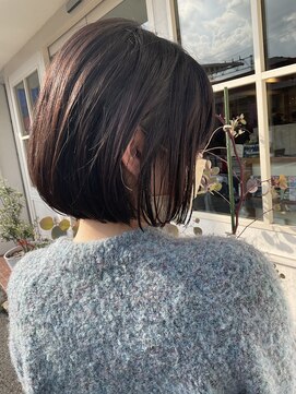 ヘアーエポック(hair epoque) ニュアンスボブ/小顔ヘア/ラベンダーアッシュカラー大人かわいい