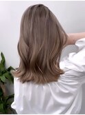 ハイライトバレイヤージュダブルカラー20代30代40代グレージュ