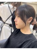 韓国レイヤー/韓国風/ボブ/髪質改善/黒髪/ブリーチなし〔池袋〕