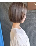 切りっぱなしボブ/ニュアンスカラー
