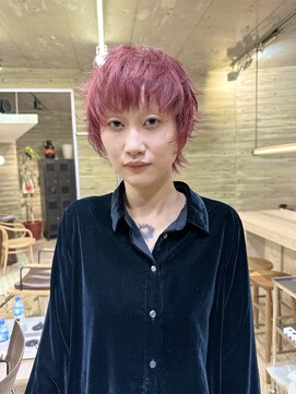 ヲタク(wotaku.) ベリーショートレッドヘアy2kダブルカラーケアブリーチ