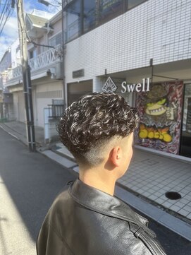 スウェル 船橋店(Swell) #カルマパーマ#ベリーショート#ダークアッシュ#ニュアンスパーマ