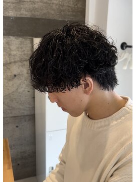 メンズギフト(men's GIFT) ツーブロック波巻きスパイラルパーマメンズマッシュウルフ