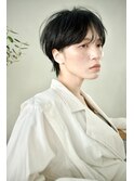 黒髪マッシュショート/センターパート/アッシュ/30代40代50代