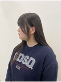 【韓国ヘア/顔まわりレイヤー/グレージュカラー】