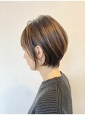 ☆くびレイヤーボブルフネビージュ小顔ワンレンこなれミディ船橋