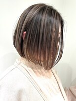 ジルブラン 土浦(JIL BLAN) ハイライトバレイヤージュダブルカラーショートカット30代40代