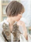 ■グレーベージュオンブレ大人ボブショート51川口20代30代40代