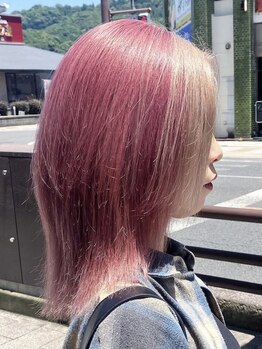 トリプルエイチフォーヘアー 国分店(HHH for hair)の写真/インナーカラーやグラデーションカラー、ハイトーンカラーなどお洒落女子に大人気のカラーがHHHは盛沢山♪