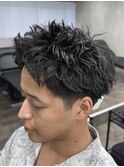 メンズスパイキーショートメンズパーマ