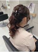 長さ出しポニー/心斎橋ヘアセット