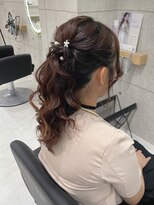 ヘア サロン クラン 東心斎橋店(hair salon clan)&nbsp;長さ出しポニー/心斎橋ヘアセット