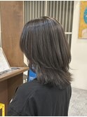 ROUIS 津田沼 ミディアムレイヤー グレージュハイライト