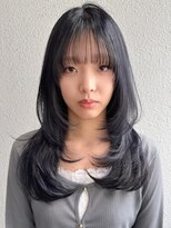 ローサバイ アルティナ 横浜店(Rosa by artina) ダークブルー/グレーヘアー/ハッシュレイヤーボブA75