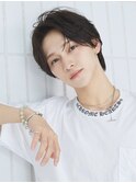 メンズ×韓国風センターパートマッシュ