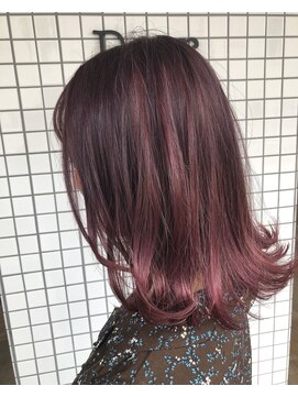 ヘアーアンドライフ ドア(hair&life Door) ブリーチ×ベリーピンク