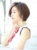 小顔/ひし形/クビレ/丸み/ボブ/20代/30/代/40代/大人ショート