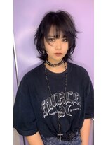 インク 渋谷(INK.)&nbsp;ブルーブラック×ウルフカット