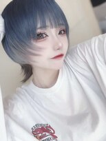 リアイス(Re:ICE)&nbsp;ホワイトインナーカラーサファイアブルーミニウルフ