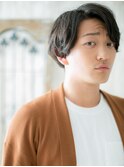 七三サイドパートで旬顔!前髪パーマオシャレマッシュT北浦和
