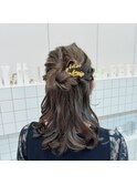 ハーフアップ［酸性ストレート/ヘアセット］