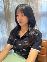 ラボヌールヘアーリアン 川越店(La Bonheur hair Lien)&nbsp;レイヤーロング/黒髪/韓国ヘア