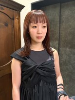 テテ ニコ(tete nico)&nbsp;【大前晴奈】pink brown/ミディアムレイヤー/オン眉前髪