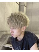 波巻きツイストスパイラルパーマ/フェザーパーマ/眉毛/メンズ
