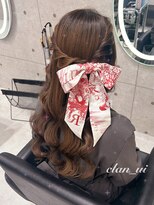 ヘア サロン クラン ソア 心斎橋店(hair salon clan soar)&nbsp;サイドハーフアップ【クランソア】ヘアメ/ヘアセット/心斎橋