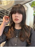 ロングレイヤースタイル/アンニュイ/モード