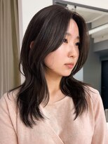 ジアン テラス(GIEN TERRASSE)&nbsp;ニュアンスレイヤーハッシュカット韓国レイヤー縮毛矯正/岸本