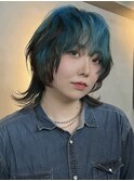 【GEEKS渋谷】シアンブルー/ハイトーン/ブリーチ/エンドカラー