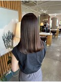 サラ艶ストレート×柔らかブラウン