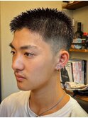 1146黒髪スキンフェード刈り上げショートフェード高松バーバー