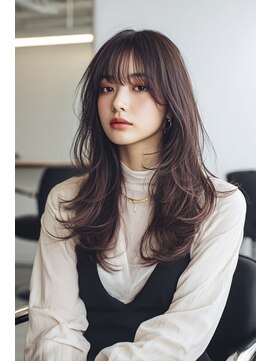 ノイエ 原宿 北参道(NoIE) レイヤーカット髪質改善カラーピンクブラウンカラー