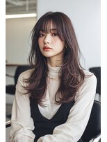 ノイエ 原宿 北参道(NoIE) レイヤーカット髪質改善カラーピンクブラウンカラー